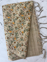 Tissue blended tussar Silk saree with embroidery MST114