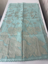 Premium Silk organza saree with applique work MSSA671 PastelBlue
