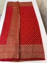 Semi banarasi Khaddi Georgette saree - MS1499 RED