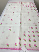NetkKota saree with embroidery MS6868- Pink