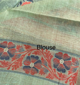 Jamdani silk Cotton Saree with thread work  MSJ790