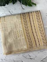 Semi chanderi tussar saree with brocade pallu and blouse MKT891 (2) Purple