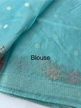 Silky kota embroidery saree MSK4333 - Blue