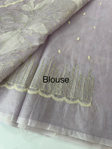 Semi organza saree with thread work - MSH910