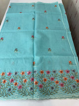 Silky kota embroidery saree MSK4333 - Blue