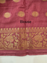 Soft Semi Chanderi saree with banarasi buttas MS9876