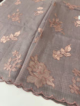 Silky kota embroidery saree  MSK890 DuskyMauve