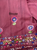 Blended tussar saree with kanta embroidery- MS5224