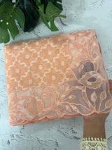 Kota Moonga saree with net applique borders MSH295- Peach