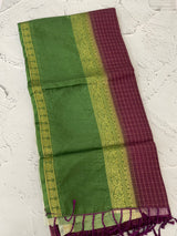 Semi silk saree with contrast borders MSS433