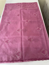 Organza saree with embroidery - MSH375 DuskyPink