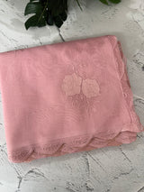 Kota Moonga checks Applique work saree  MSH278 Pink