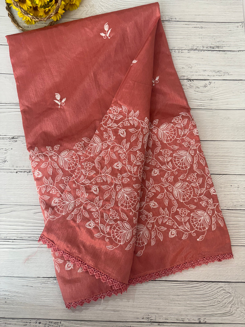 Art silk saree with embroidery SVTS17