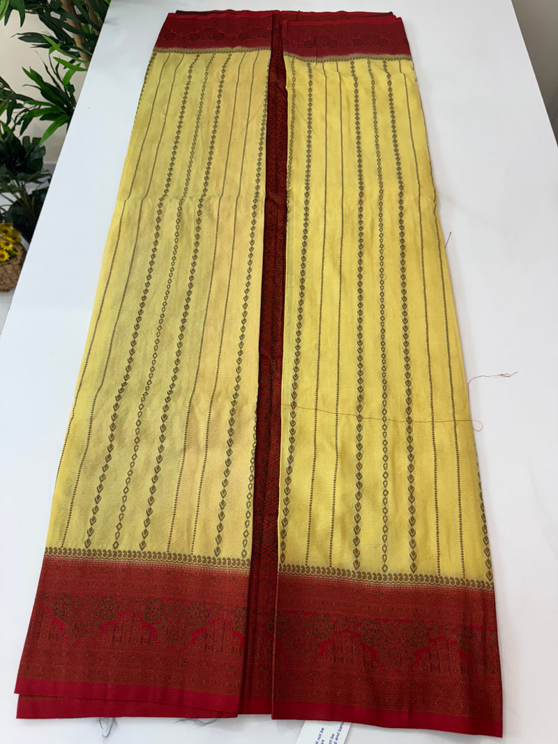 Chinnon Georgette saree with contrast pallu and blouse MS12166