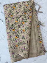 Tissue blended tussar Silk saree with embroidery MST114