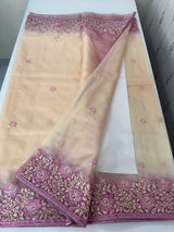 Soft Organza saree with embroidery borders MCW638