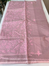 Kota silk saree with applique work MKAS29 Pink