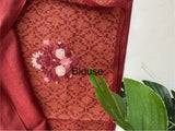 Semi tussar saree with Handwork MS44500 - Maroon