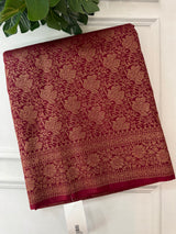 Banarasi semi katan saree SHKNSNM- Maroon