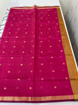 Maheshwari silk cotton saree with zari weaving MMJ764