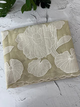 Semi organza saree with appliqué work - MSH906 PastelGreen