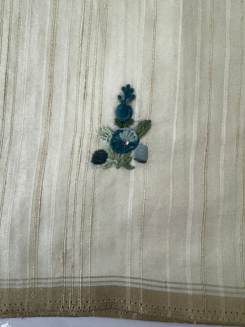 Handworked Blended tussar silk saree MS90543