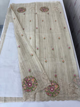 Premium Soft kota silk saree with cutwork embroidery MSS679