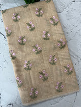 Netkota embriodery saree MS1496 Chiku