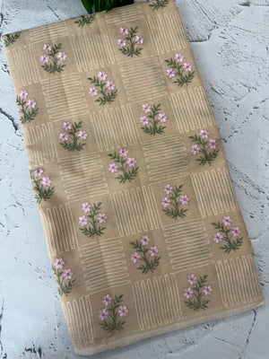 Netkota embriodery saree MS1496 Chiku