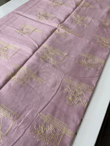 Tussar finish soft silk saree with thread embroidery MTS568 Pastel OnionPink