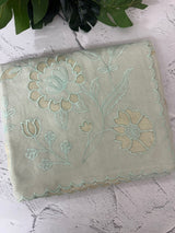 Soft Pashmina saree with organza Applique work MSH253
