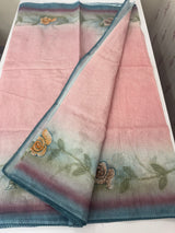 Kota cotton saree with hand embroidery  MS10678
