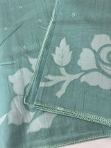 Blended Tussar silk saree with applique work- MSH200 Blue