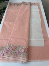 Embriodery kota silk saree MNEKS422 Peach