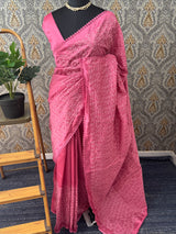 Art silk saree with embroidery SVPSMC Pink