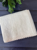 NetKota Applique work saree with net pallu   -MSH144 (2) White