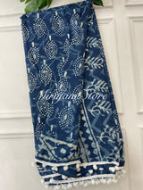 Indigo pure cotton saree SBHB8