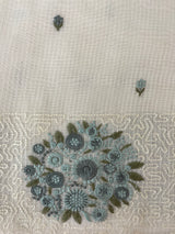 Moonga checks saree with embroidery MSH2898