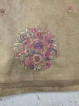 Copper Tissue silk saree with embroidery MSH252