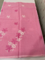 Kota checks saree with embroidery MS7699 - Pink