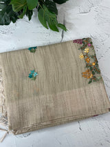 Soft Tissue linen Silk embriodery saree MS49876