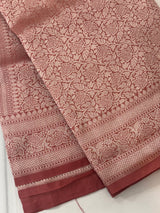 Banarasi semi katan saree in silver zari SHSNRIC