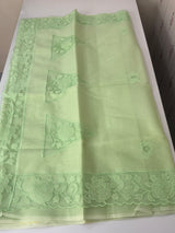 Viscose Organza saree with applique work-MSH101 PistaGreen