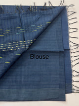 Blended tussar saree with thread work MTS5444