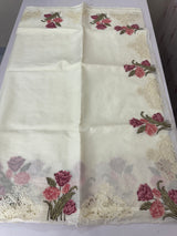Kota silk saree with cutwork embroidery borders  MKS15239 - Offwhite