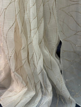Semi organza saree  MOS8544 White