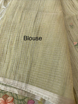 Soft Tissue kota embroidery saree MSK4660 DustyYellow