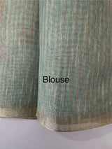 Soft Jute tissue saree with embroidery MJT671