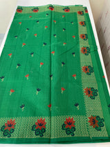 Netkota embriodery saree MS1456 BrightGreen