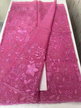Soft Organza saree with Applique work MSLK478